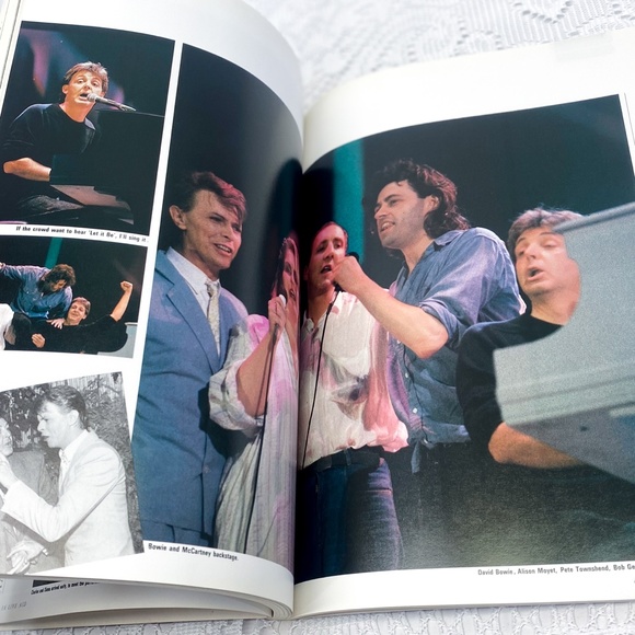 Official Live Aid Book Bob Geldof 1985 Concert Book 80s Artists Queen Santana - Picture 10 of 11